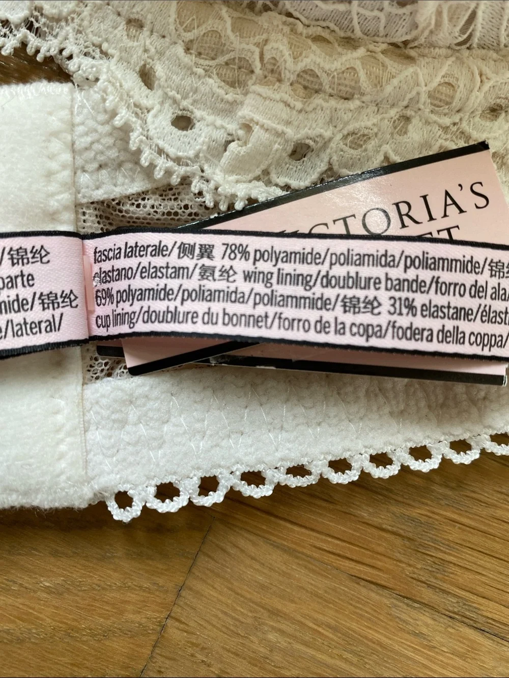 NWT! Victoria's Secret Dream Angels 34DDD Ivory Lace Longline Bra - Picture 11 of 15